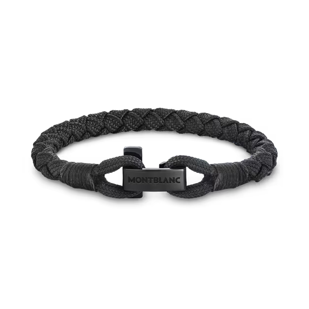 Montblanc Montblanc armbånd med T-lås sort størrelse S 130860 60
