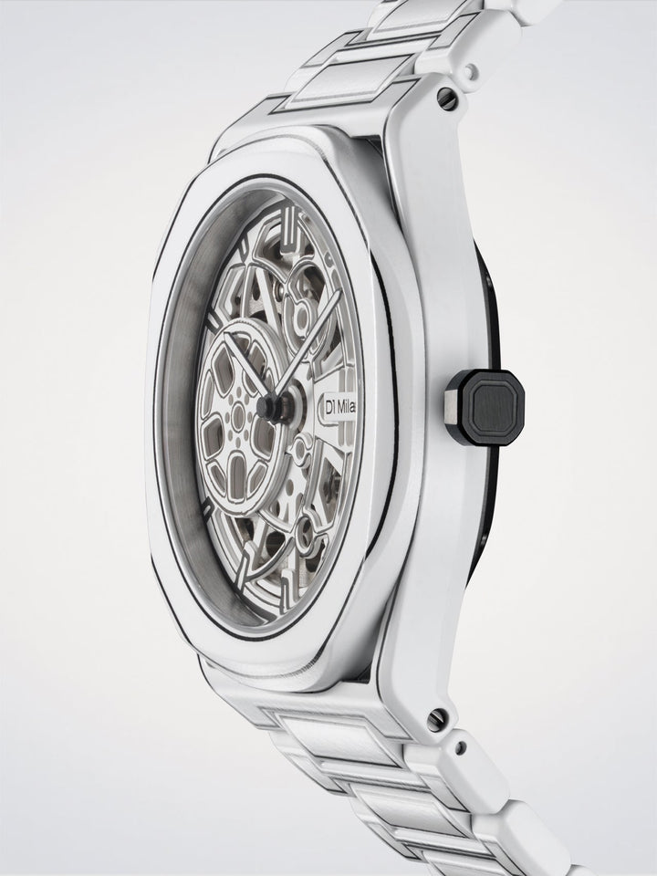 D1 Milano Skeleton White Sketch Skelett 40,5 mm D1-SKBJ20