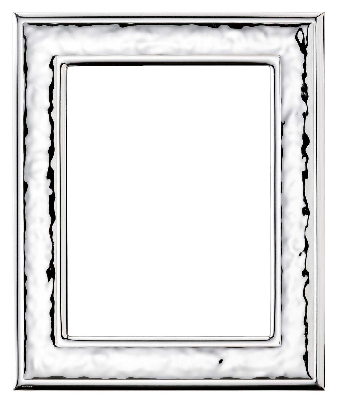 Sovrani bilaminate photo frame shiny silver with white wood back 18x24cm B685