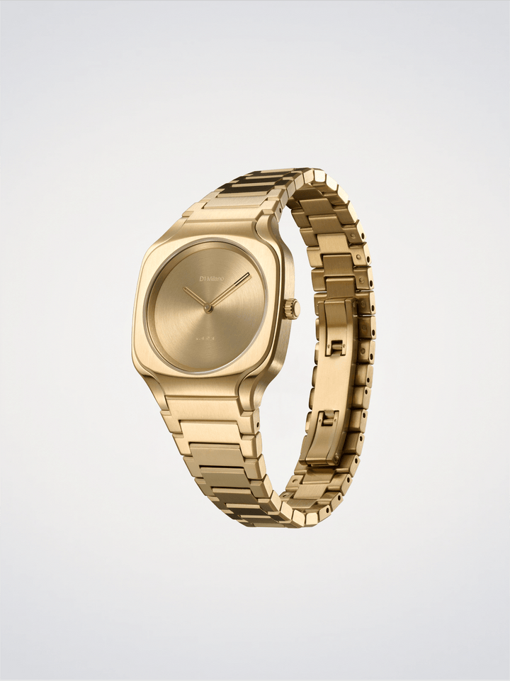 D1 Milano Gold Quadratische Scheibe 32 mm D1-SQBL03