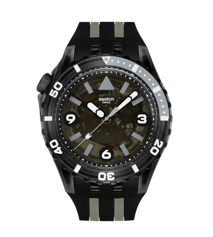 Swatch Scubaqua Black 44mm Sscu09B100 watch