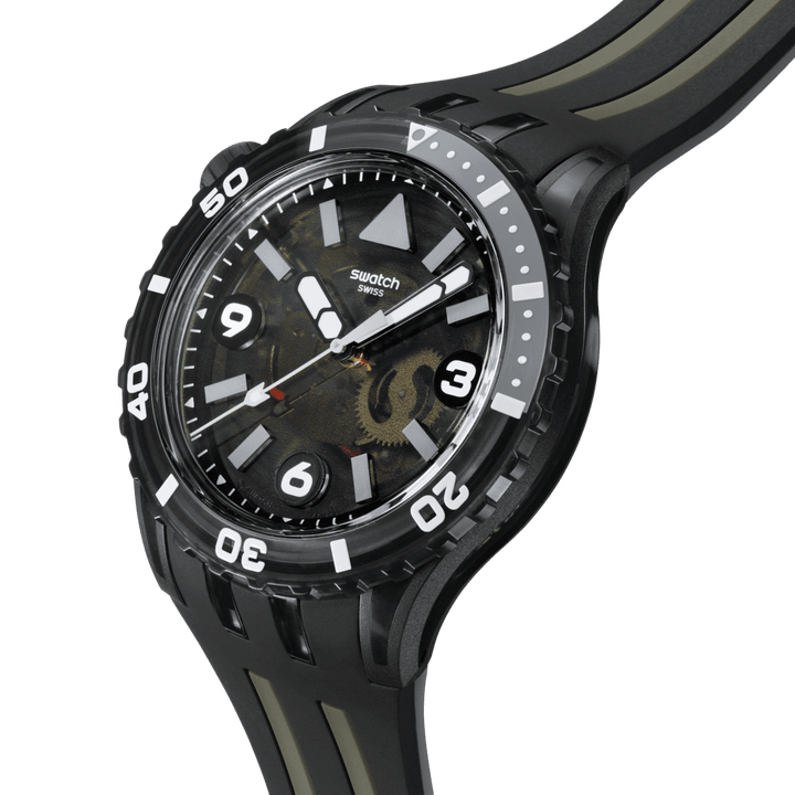 Swatch Scubaqua Black 44mm Sscu09B100 watch