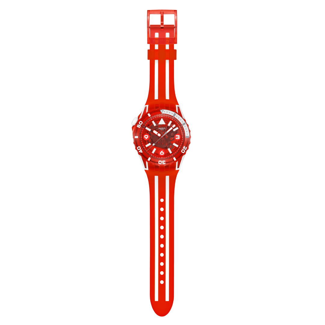 Swatch Scubaqua Red 44mm SScu09r100 watch