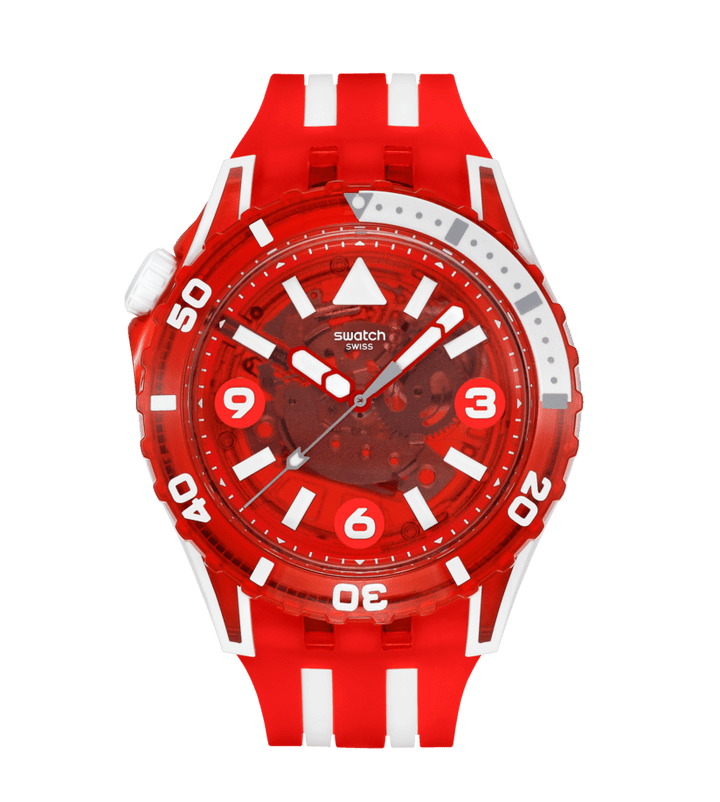 Swatch Scubaqua Red 44mm SScu09r100 watch