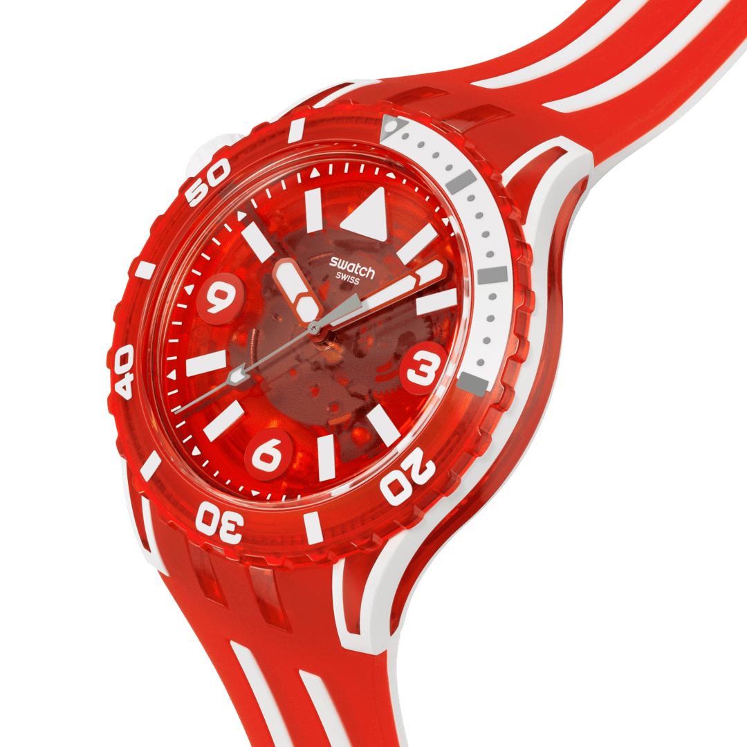 Swatch Scubaqua Red 44mm SScu09r100 watch