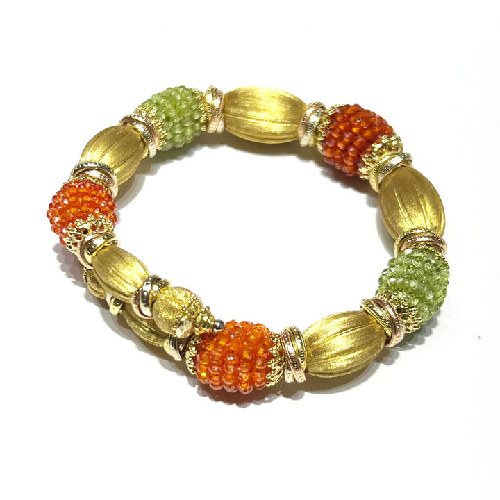 Söndag 18 karat guld peridot och karneol armband SÖNDAG 01