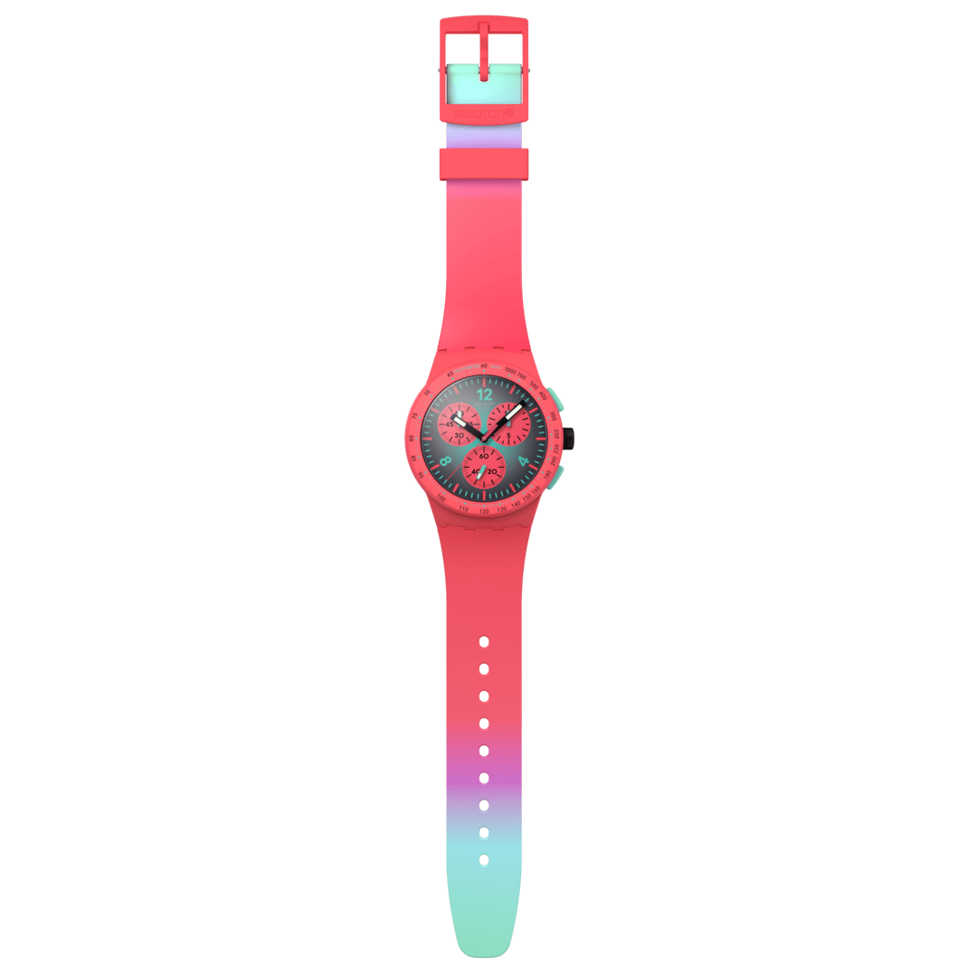 Swatch Paradiso Watch Kinetiko Originals Chrono 42mm Susp100