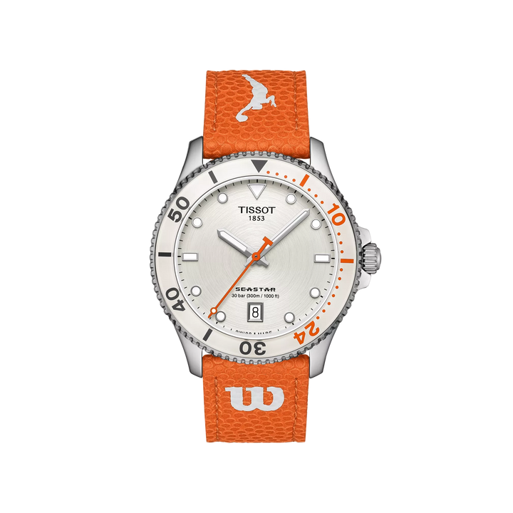 Tissot watch Seastar Wilson Wnba Special Edition 40mm silver quartz steel t120.410.17.011.00