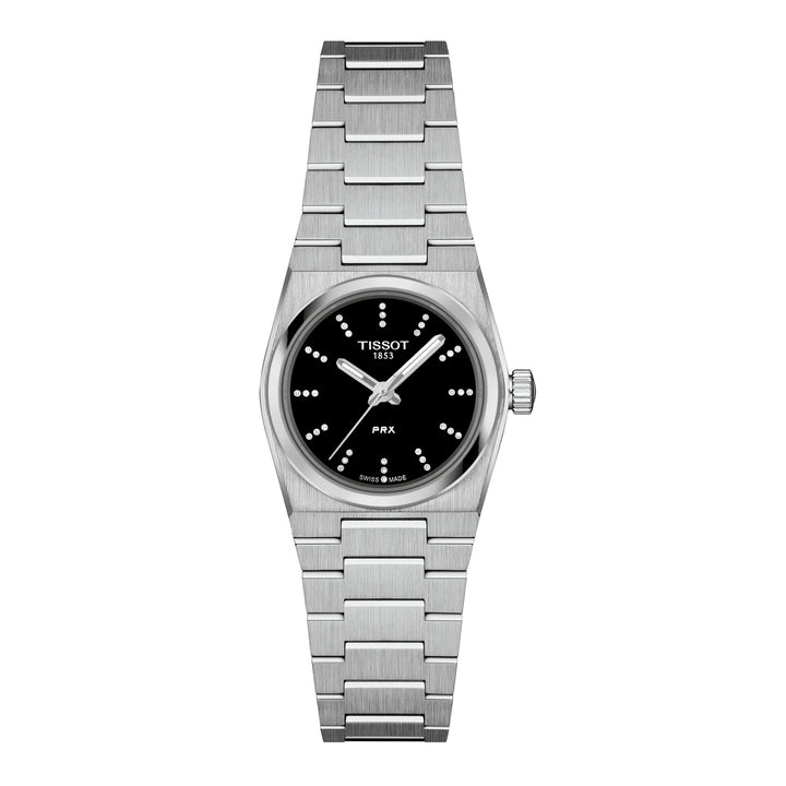 Tissot ur PRX 25mm sorte diamanter kvartsstål T137.010.11.056.00