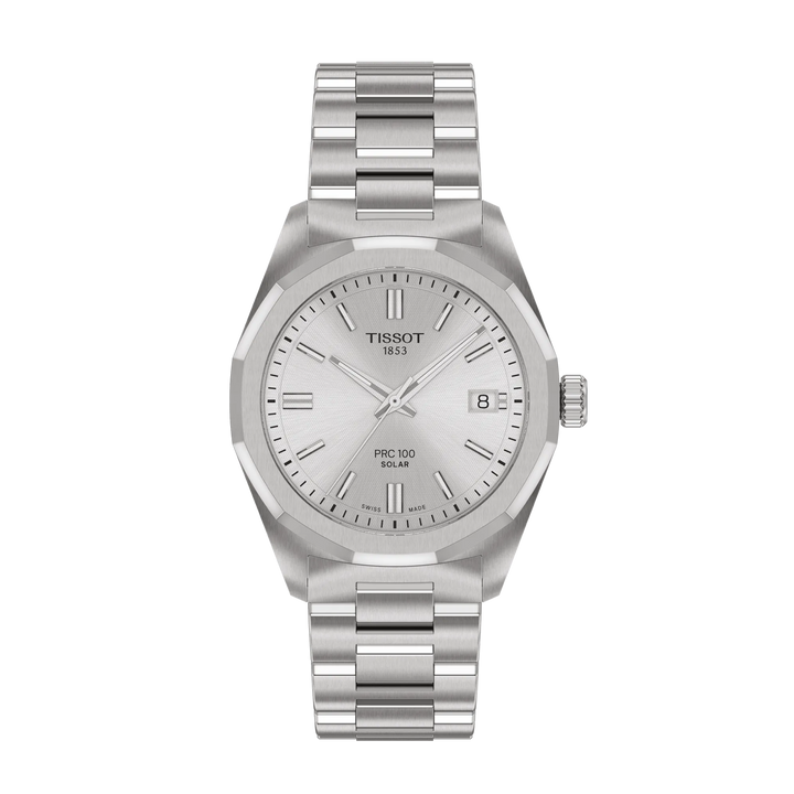 Tissot PRC 100 Solar 39mm sølvkvartsstål T151.822.11.031.00