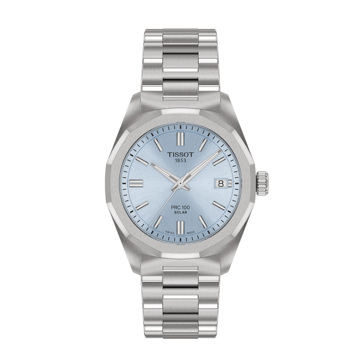 Tissot PRC 100 Solar 39 mm hellblauer Quarzstahl T151.822.11.351.00