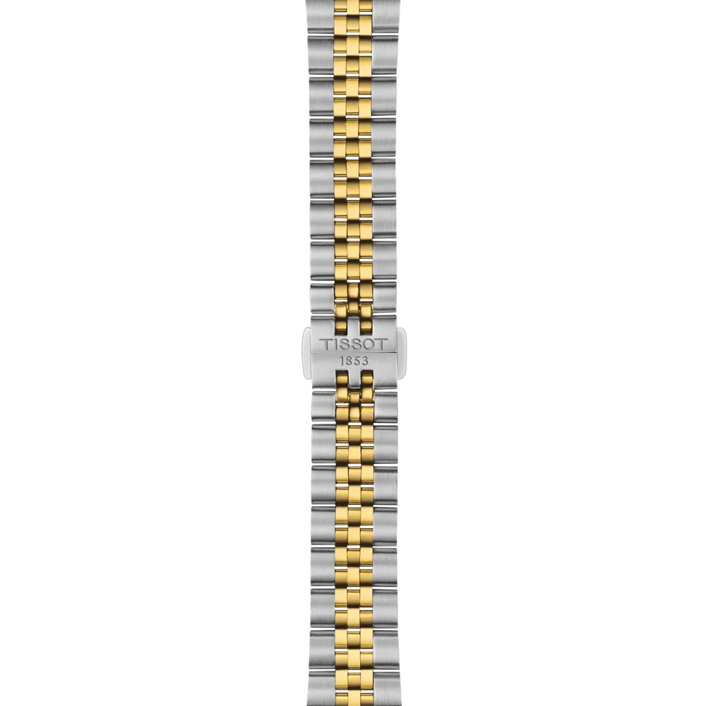 Tissot Ballade Watch 34mm Silver Quartz Steel Finishes PVD Yellow Gold T156.210.22.031.00