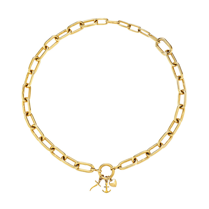 Breil Love Ties Halskette aus Stahl mit IP-Gold-Finish TJ4074