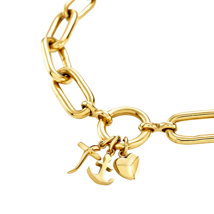 Breil Love Ties Armband aus Stahl mit IP-Gold-Finish TJ4076