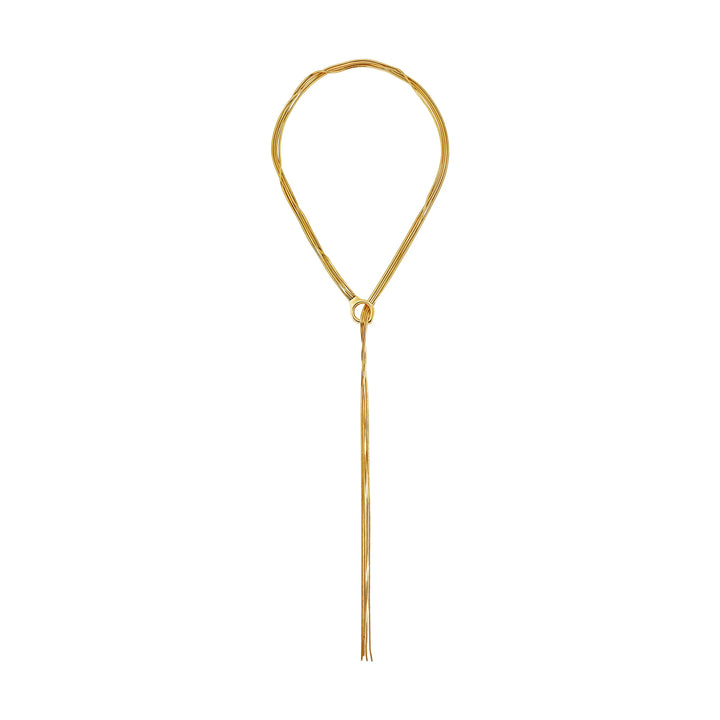Breil Falling Star halsband halsband stål PVD 14K guldfinish TJ4182