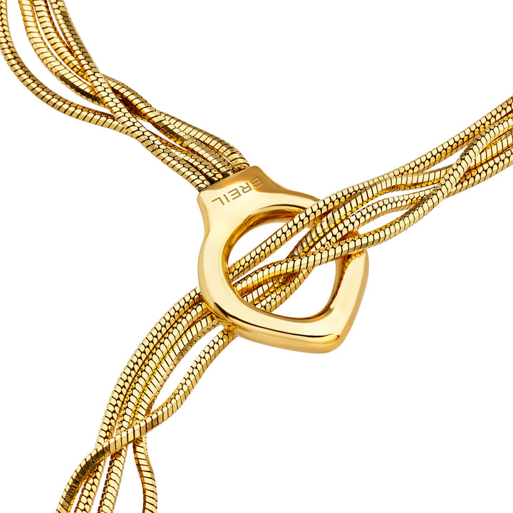 Breil Falling Star halsband halsband stål PVD 14K guldfinish TJ4182