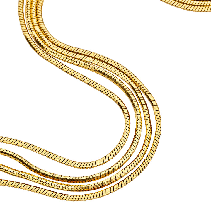 Breil Falling Star halsband halsband stål PVD 14K guldfinish TJ4182