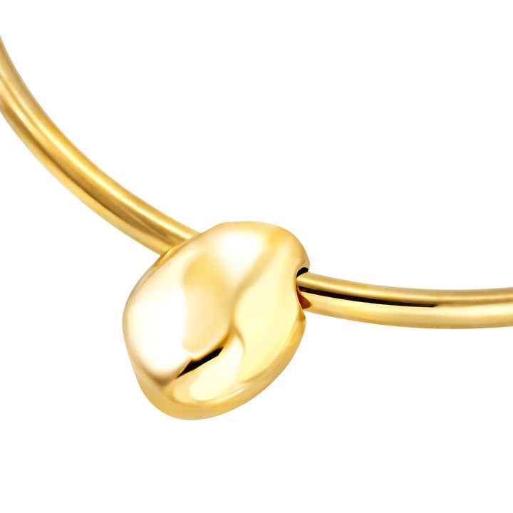 Breil Petra styv choker stål PVD finish 14K guldgrön aventurin TJ4242