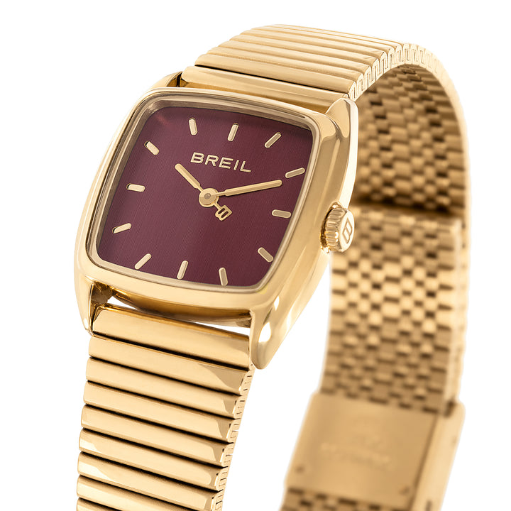Breil ur Stylize 24mm bordeaux quartz stål gul guld PVD finish TW2120