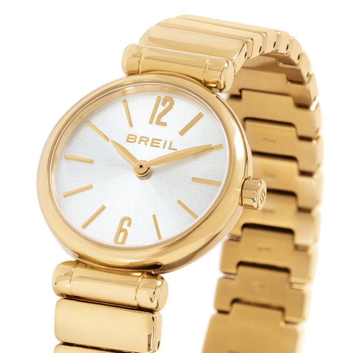 Breil Nuvè ur 28mm sølv quartz stål IP guld finish TW2126