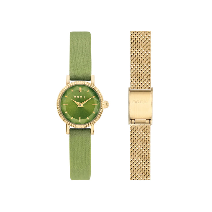 Breil Darling ur 18mm grønt kvartsstål IP guldfinish TW2190