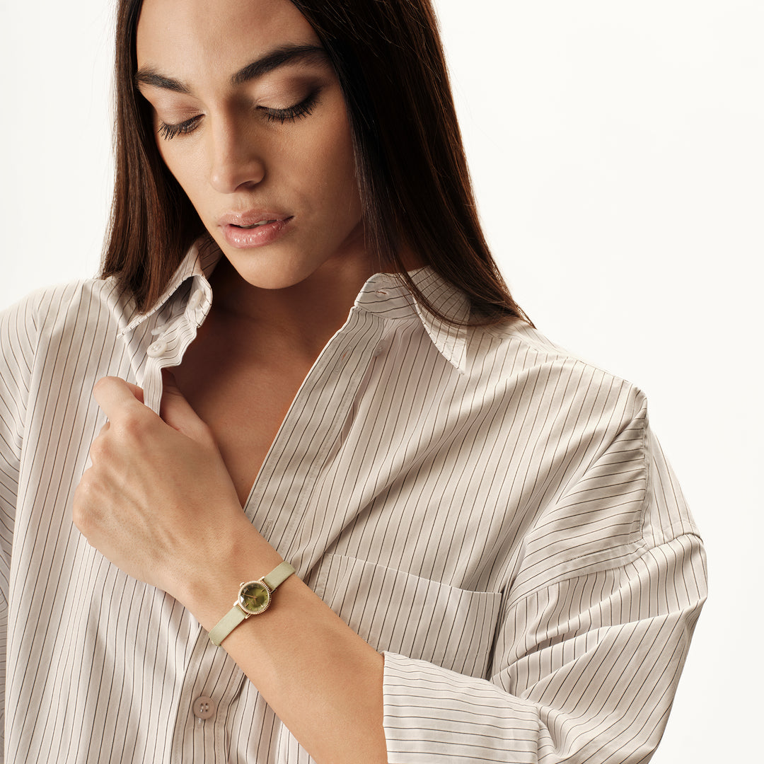 Breil Darling ur 18mm grønt kvartsstål IP guldfinish TW2190