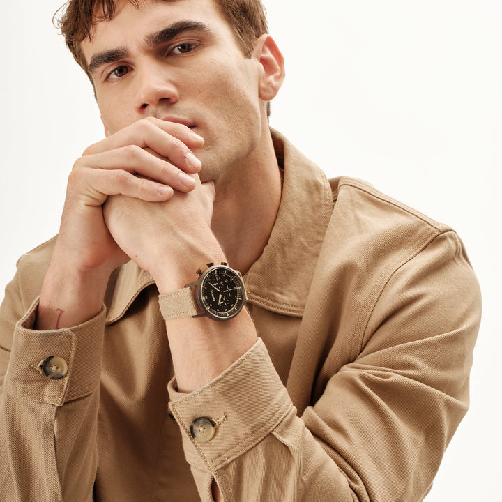 Breil ur Six.3.Nine Chrono 44 brunt kvartsstål IP chokolade TW2193