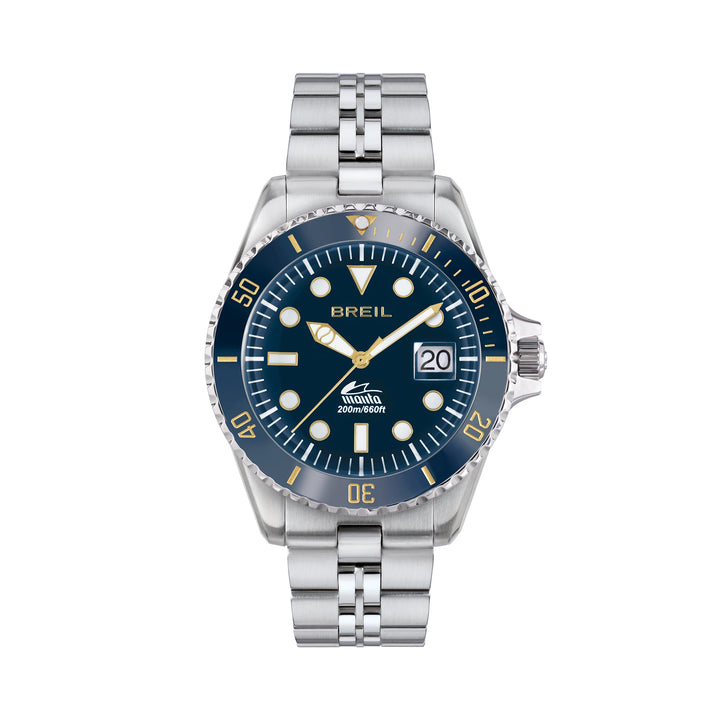 Breil klocka Manta Heritage 42mm blått kvartsstål TW2208
