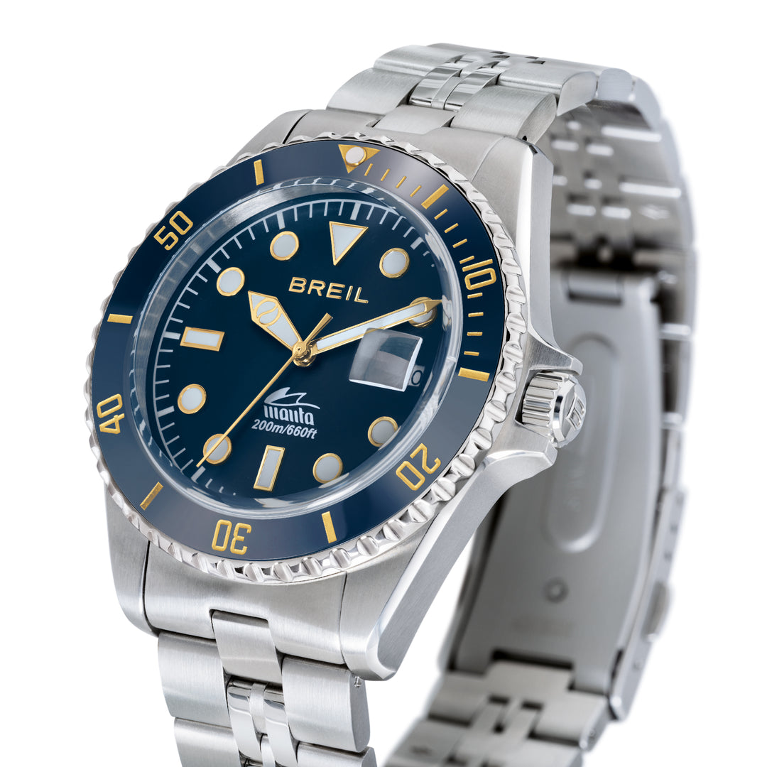 Breil klocka Manta Heritage 42mm blått kvartsstål TW2208