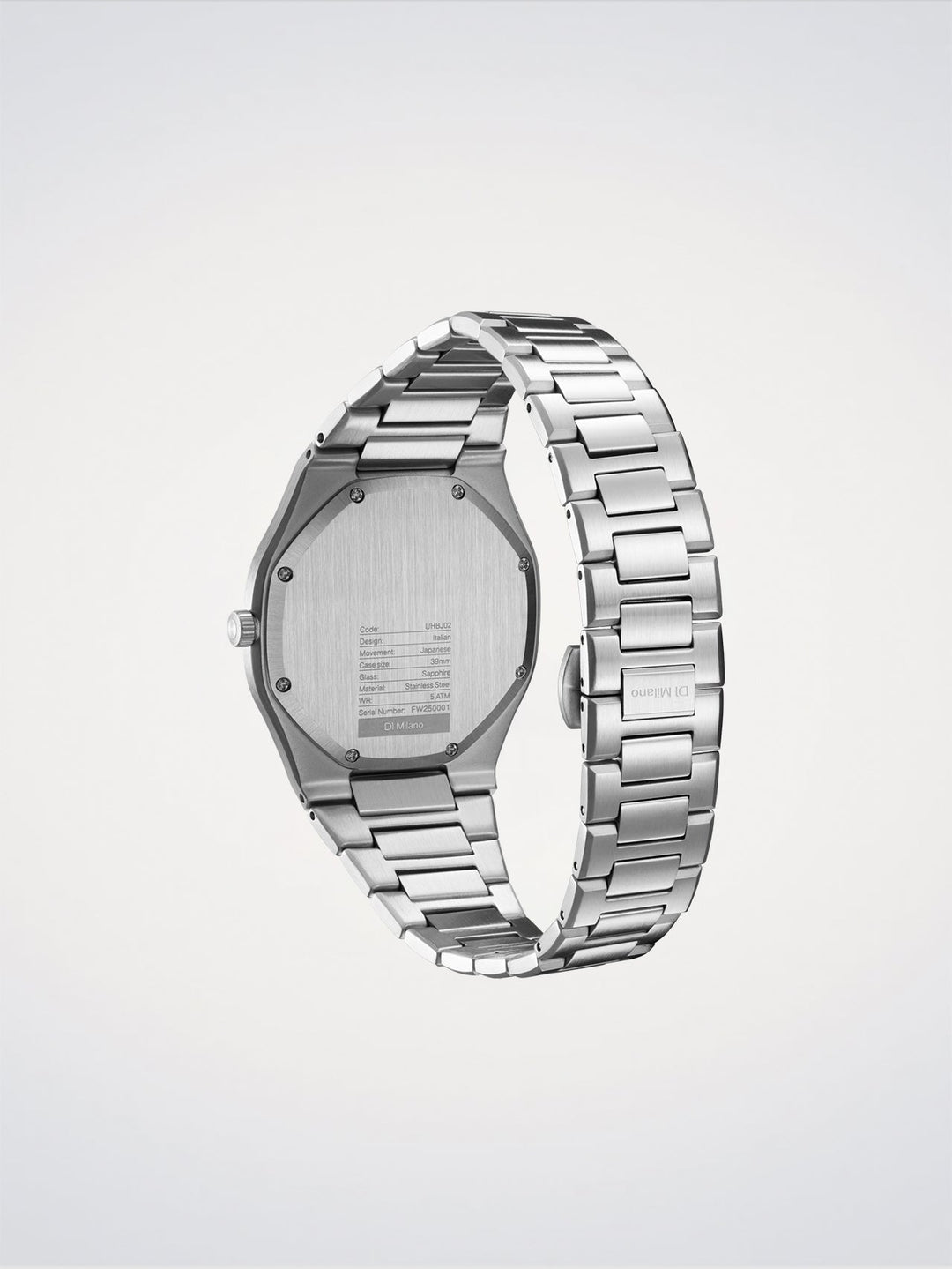 D1 Milano Groovy Sølv Ultratynd 39 mm D1-UHBJ02