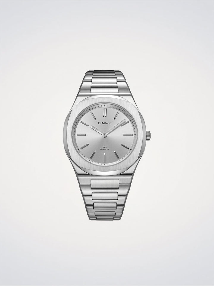 D1 Milano Groovy Sølv Ultratynd 39 mm D1-UHBJ02