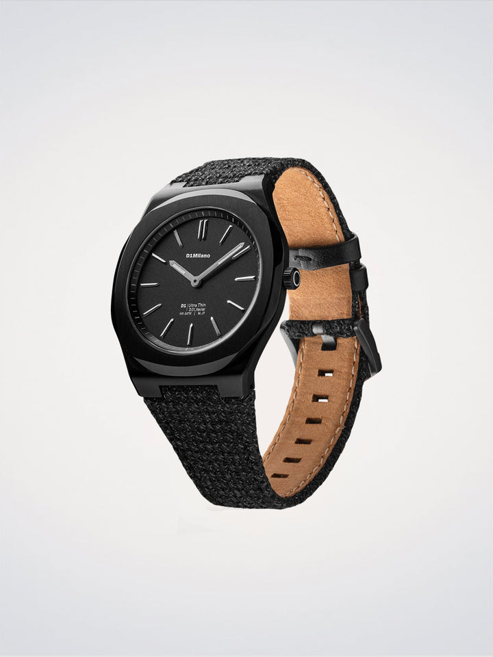 D1 Milano Sort Kevlar Ultra Thin Watch 39 mm D1-UHKJ01