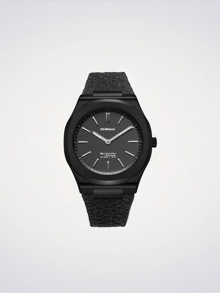D1 Milano Sort Kevlar Ultra Thin Watch 39 mm D1-UHKJ01