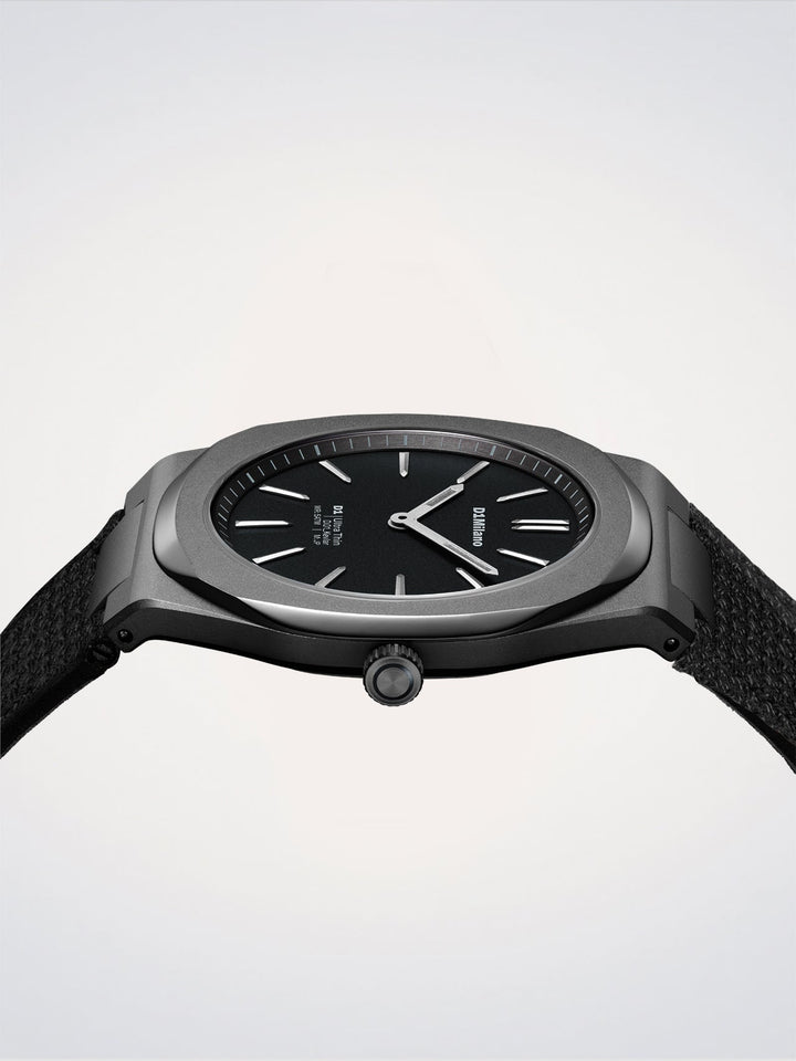 D1 Milano Sort Kevlar Ultra Thin Watch 39 mm D1-UHKJ01
