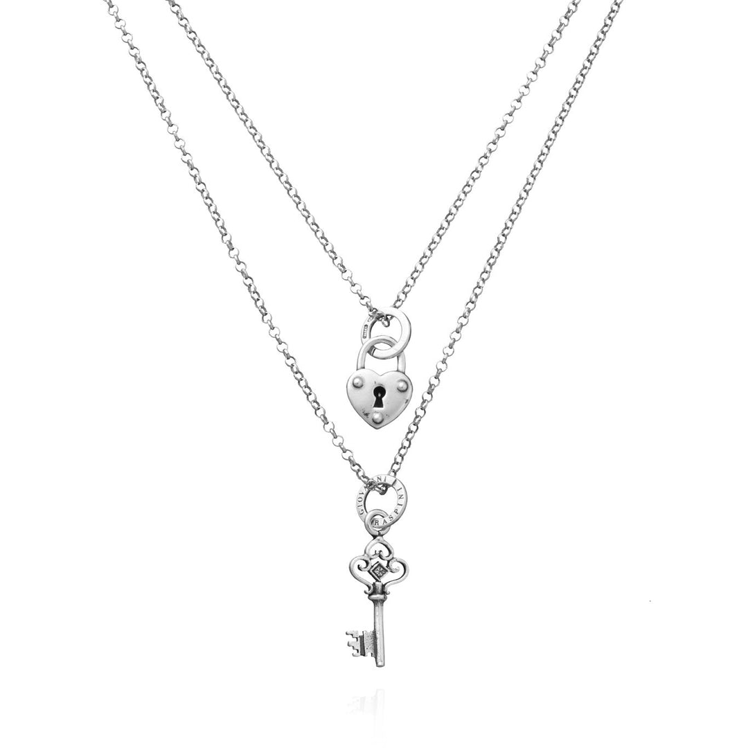Giovanni Raspini Padlock and Key Necklace 1770