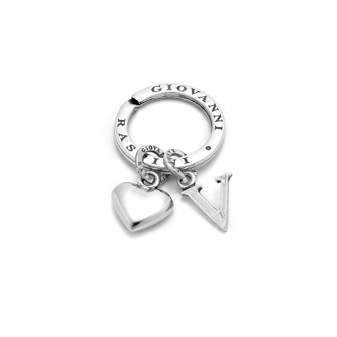Giovanni Raspini Heart and Letter Key Ring V 1852