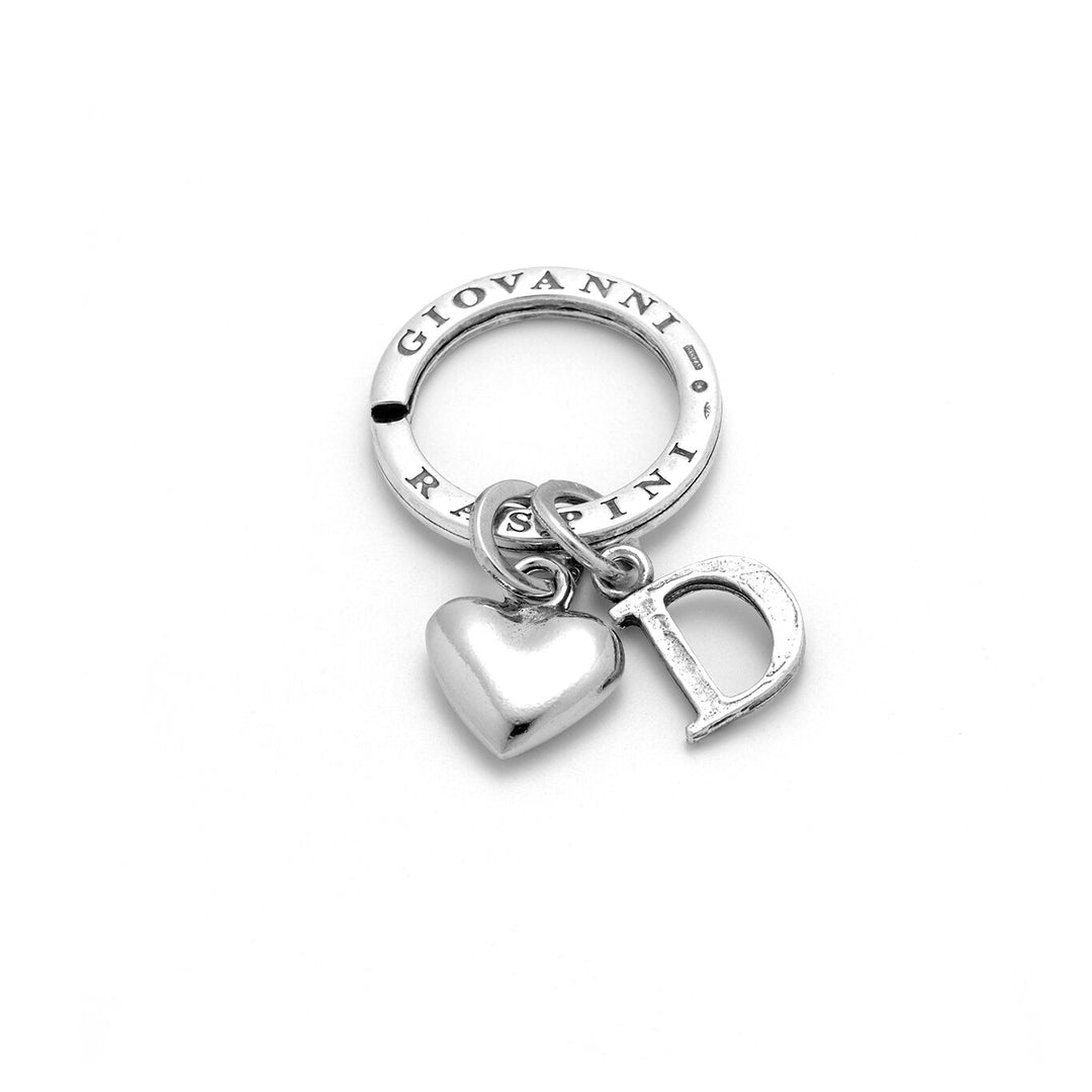 Giovanni Raspini Heart and Letter D Key Ring 1868