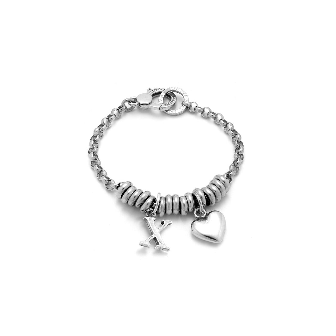 Giovanni Raspini Heart and Letter X Bracelet 1875