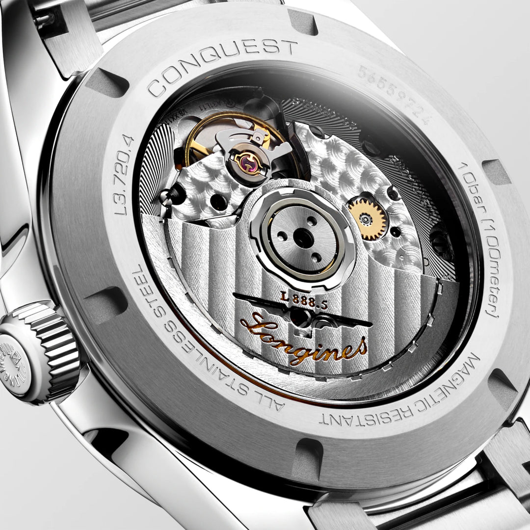 Longines Conquest 38mm blå automatisk stålur L3.720.4.92.6