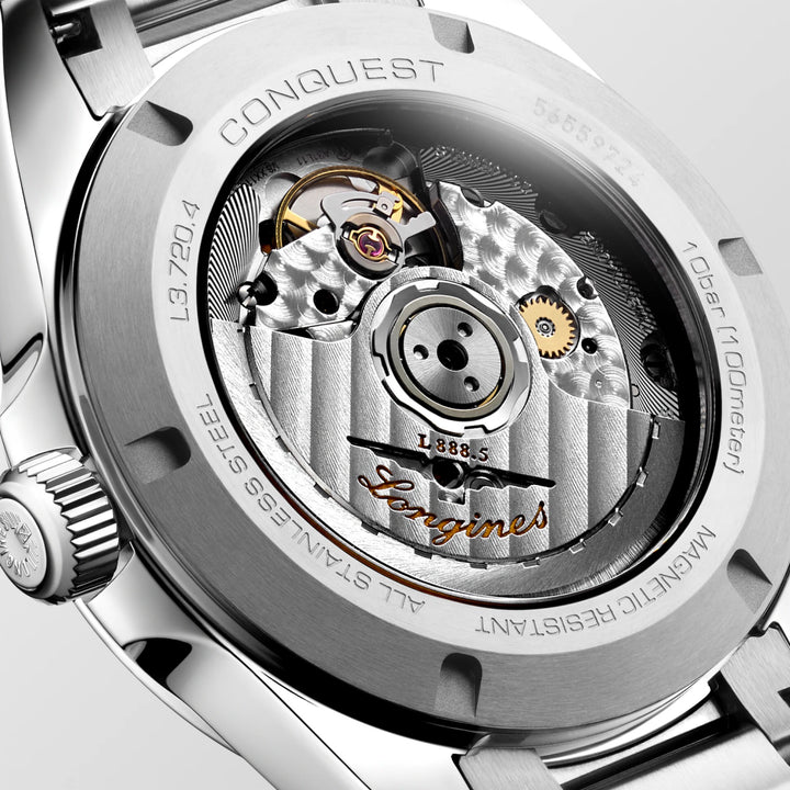 Longines Conquest 38mm blå automatisk stålur L3.720.4.92.6