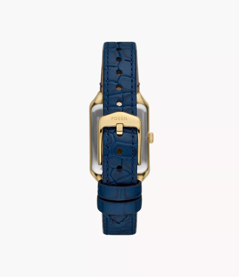 Fossil watch Raquel 23mm blue quartz steel finish PVD gold ES5365