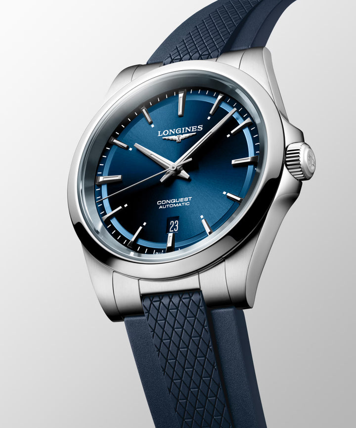 Longines Conquest 41mm blue automatic steel watch L3.830.4.92.9