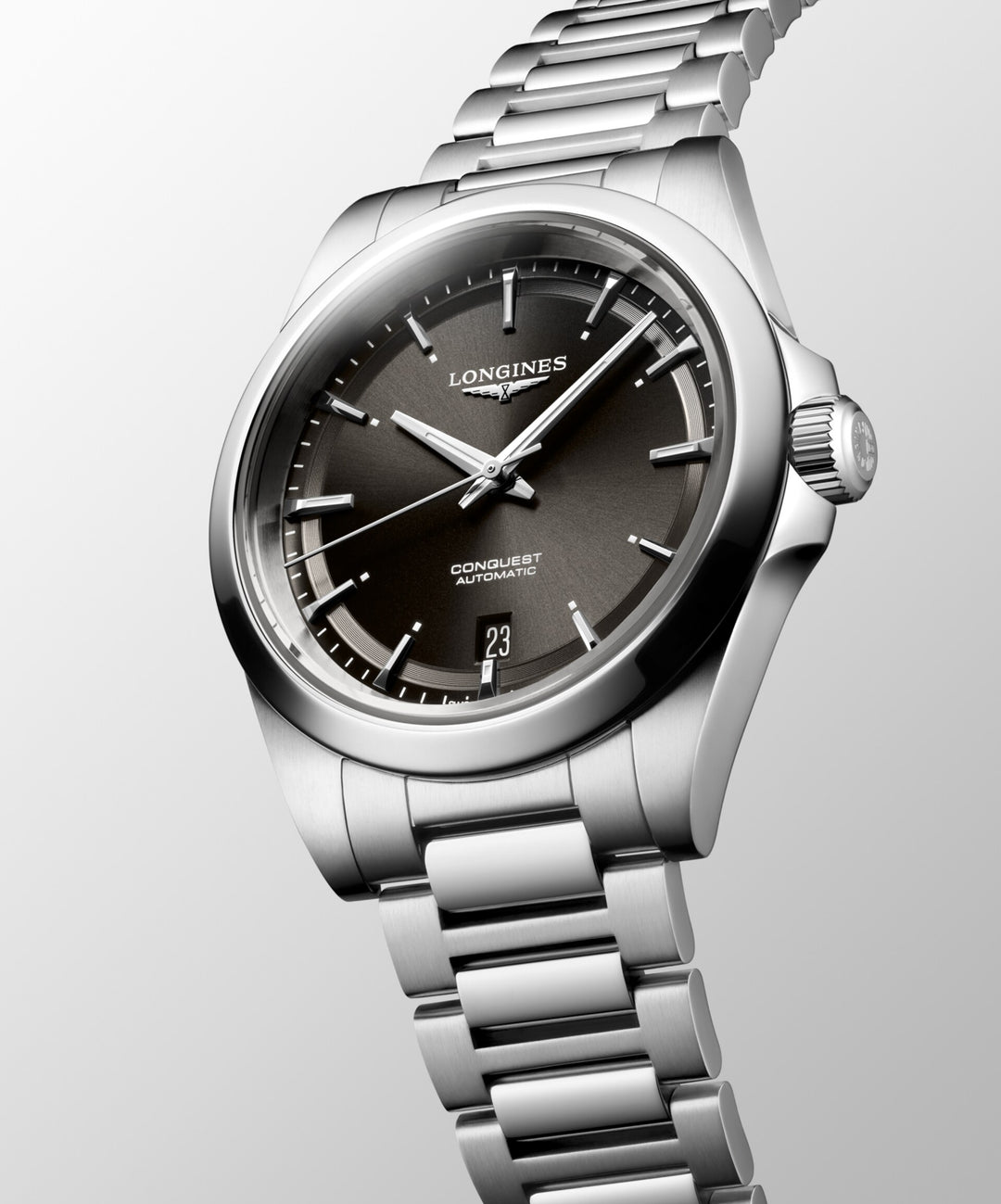 Longines Conquest 38mm sort automatisk stålur L3.720.4.52.6