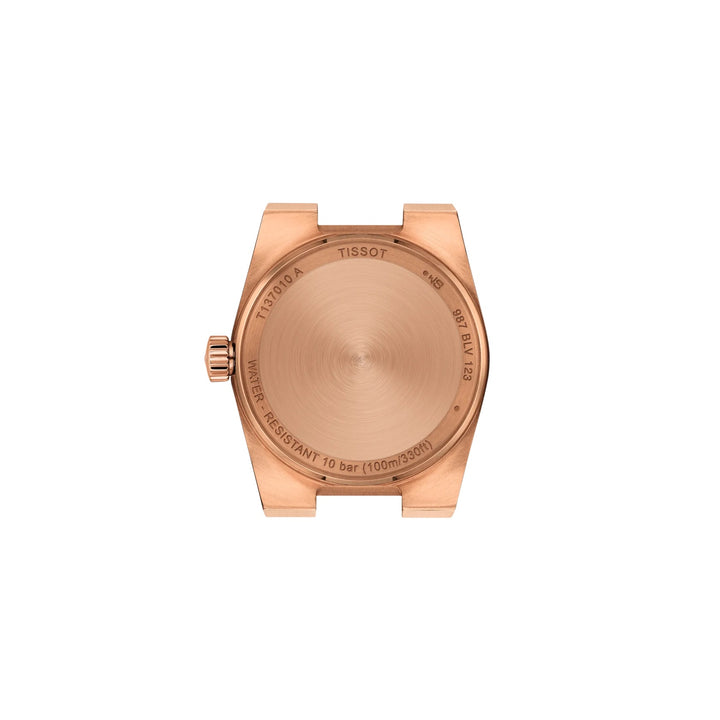 Tissot Uhr PRX 25 mm Roségold Diamanten Quarzstahl PVD Roségold-Finish T137.010.33.506.00