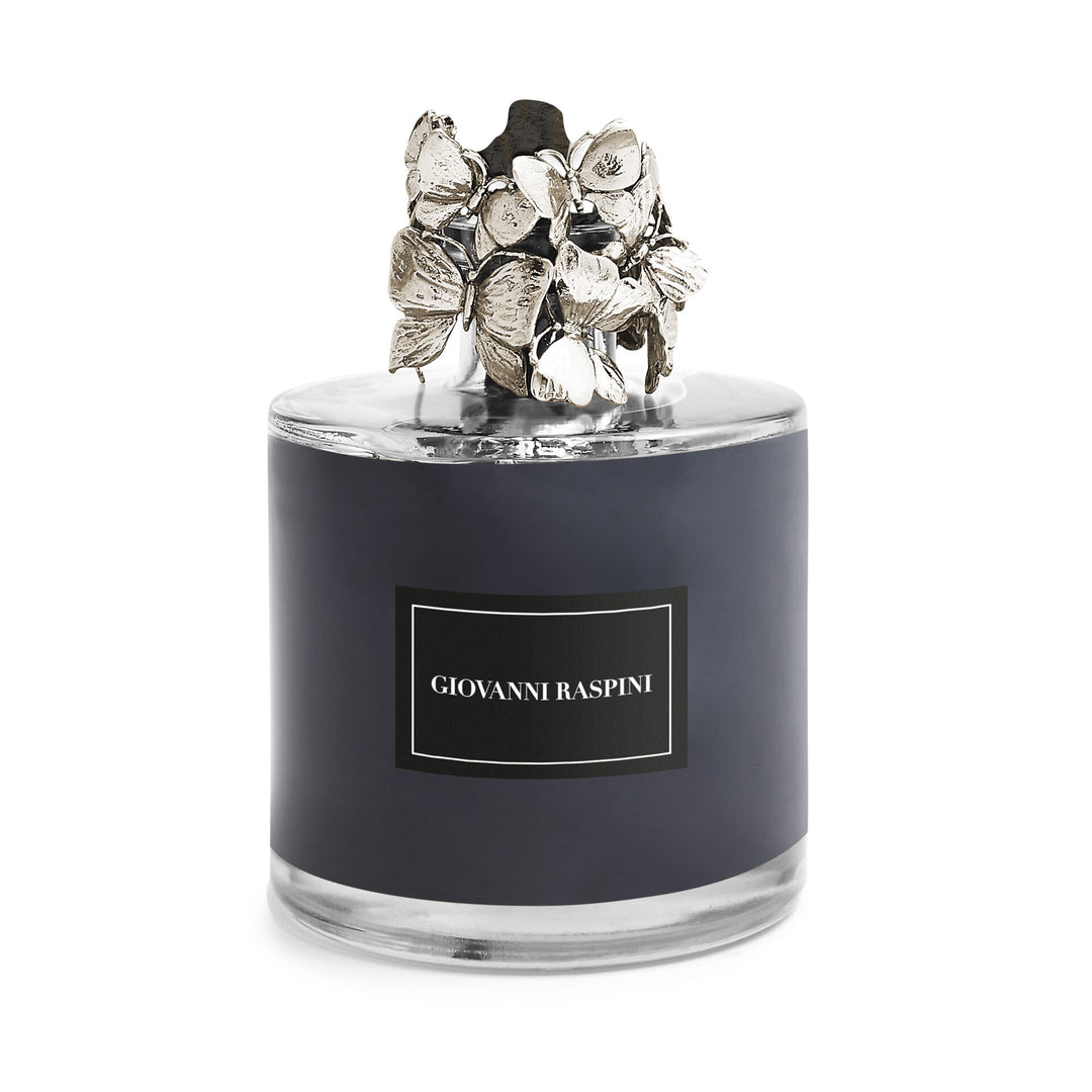 Giovanni Raspini Farfalle Diffuser - Nero Divino hemdoft med vit bronsdekoration - XB0102