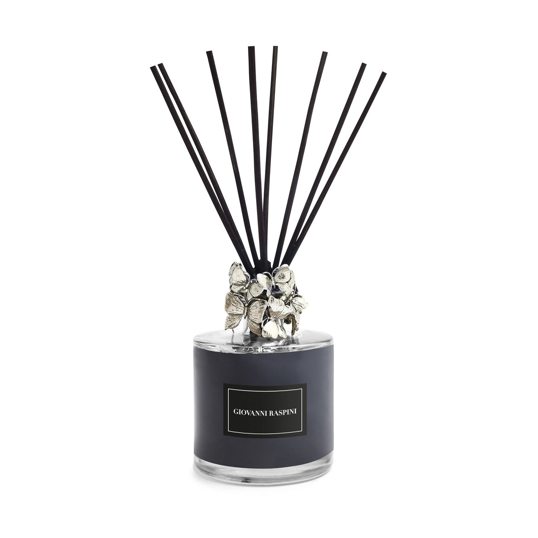 Giovanni Raspini Farfalle Diffuser - Nero Divino hemdoft med vit bronsdekoration - XB0102