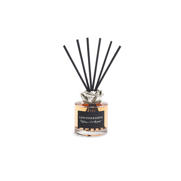 Giovanni Raspini Pink Diffuser – Raumduft Iris Dust mit weißer Bronzedekoration – XB0163