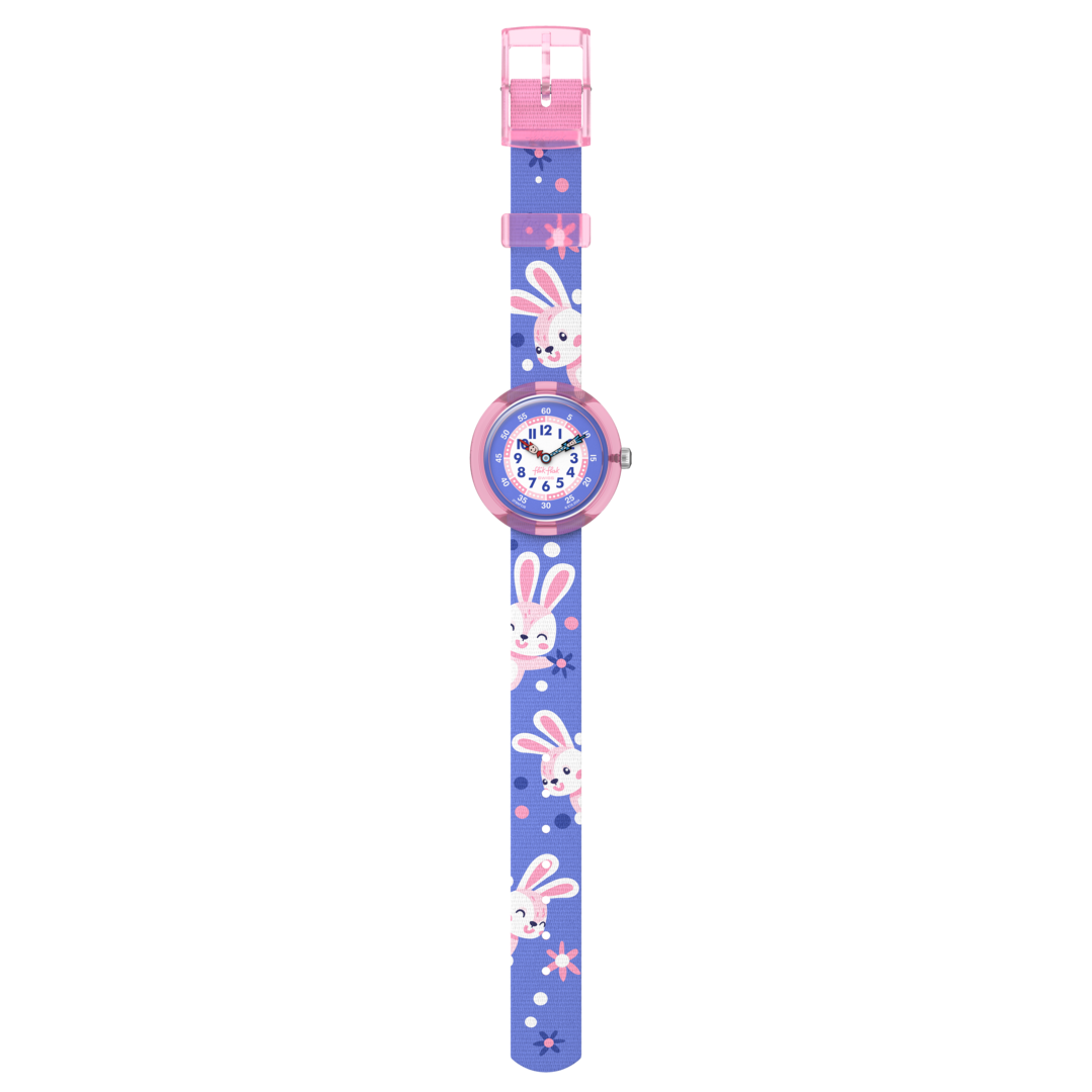 FliK Flak Peek-A-Bunny Friends Fur-Ever 32mm FBNP236 Watch