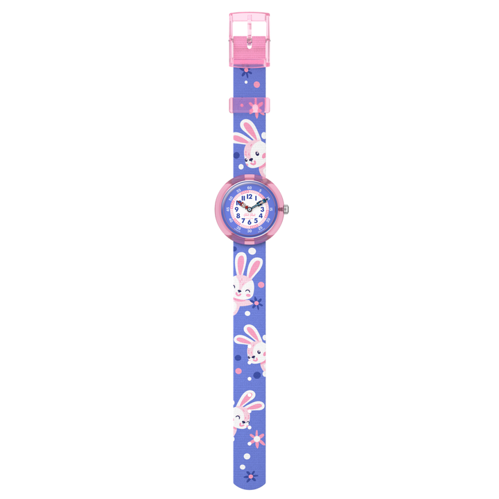 FliK Flak Peek-A-Bunny Friends Fur-Ever 32mm FBNP236 Watch