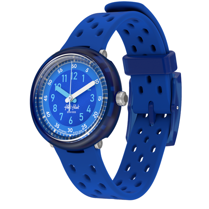 Flik Flak Fizz In Blue Bubby Hours 32mm FcNP002